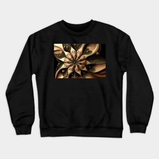 Abstract Floral Neutral Botanical Print Crewneck Sweatshirt